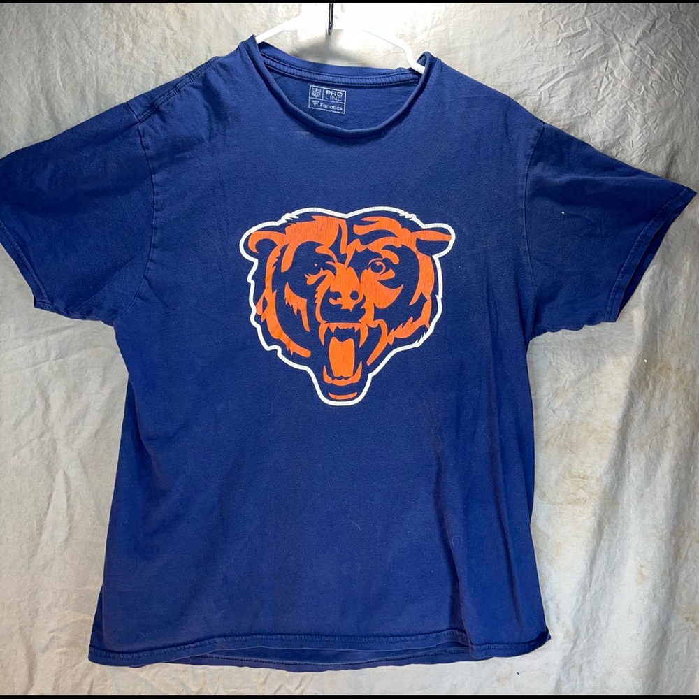 x Chicago Bears BlueOrange Tshirt Med Cotton NFL Pro Line Licensed Graphic Crack
